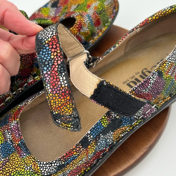 Alegria Paloma Multi Color Mosaic Leather Mary Jane Women Shoe Sz. 41/10.5/11 - Picture 7 of 9